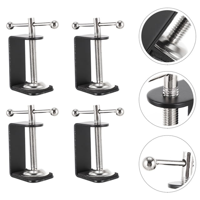 YSNOOWE 4Ud Table Mount Clamp Universal Resistente En Inoxidable Y Plástico