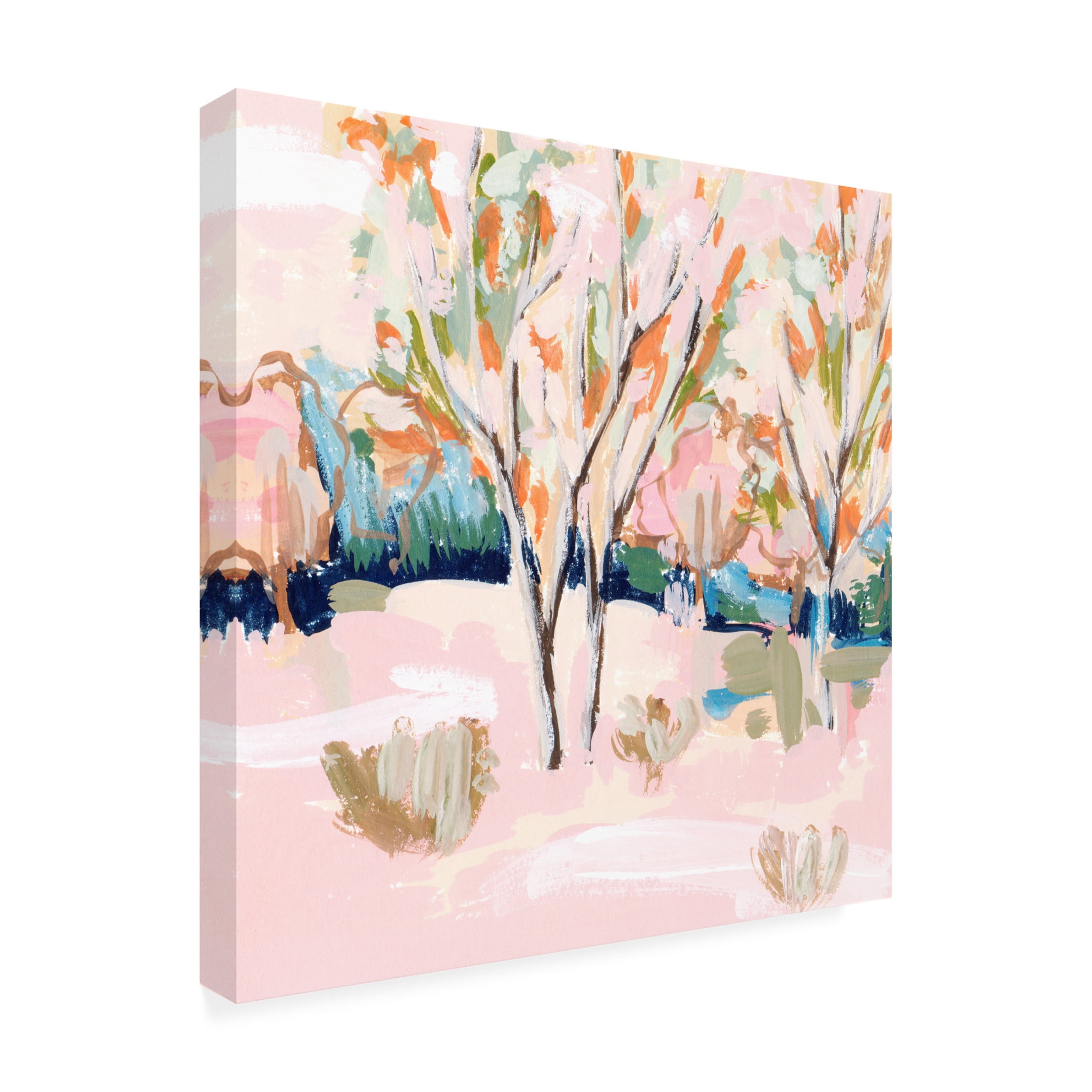 Canvas Wall Art - Melissa Wang 'Cherry Spring II' Wall Art for Living Room, Bedroom, or Office Décor by Trademark Fine Art - 35 x 35 Inches