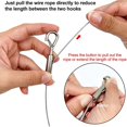 thumbnail image 3 of 2 Pack Adjustable Picture Hanging Wire Heavy Duty Supports 50 Lbs , Stainless Steel Wire Rope, for Hanging Mirror, 3 of 6