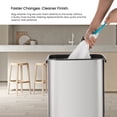 thumbnail image 3 of Home Zone Living 13 Gallon Sensor Kitchen Trash Can with Motion Sensor Lid and Touch Controls, Stainless Steel, Silver, 3 of 7
