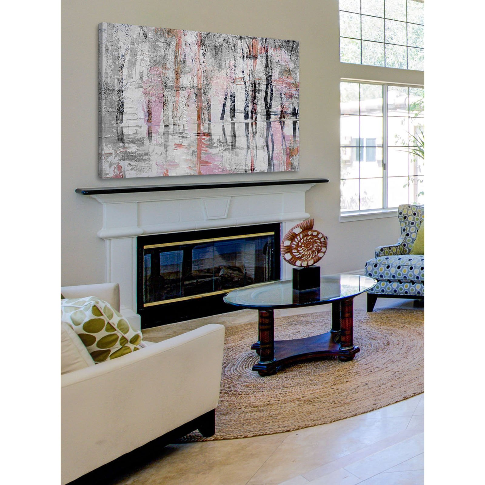 "Pink Haze" Painting Print on Wrapped Canvas