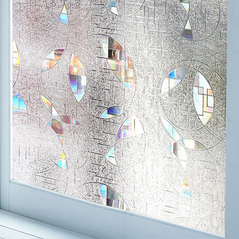 Coloring Stained Glass Window Sticker 3d Anti Uv Kitchen Bathroom Matte Rainbow Window Film Privacy Protection Opaque Pvc Film Walmart Com Walmart Com