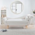 thumbnail image 2 of Chaise Lounge With Scroll Arms, Soft Upholstery, High Rebound Sponge, Stable Birch Legs, Elegant Appearance, 67.16"w X 28.52"h 27.89"d, 2 of 6