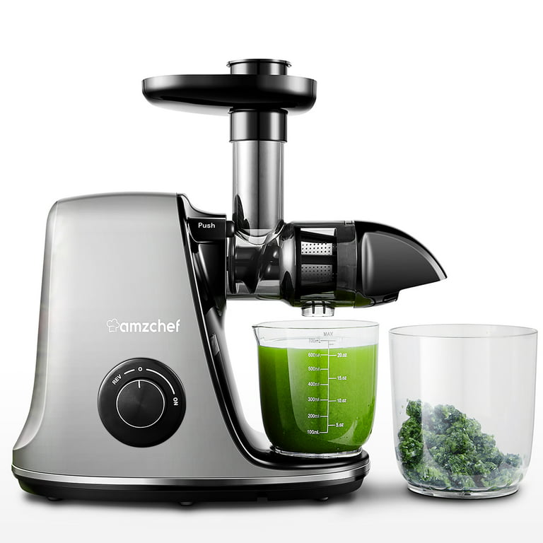 AMZCHEF Cold Press Slow Masticating Juicer with Reverse Mode Knob