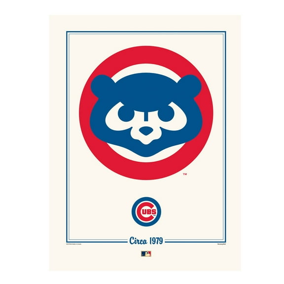 Chicago Cubs 12" x 16" 1979 Cooperstown Logo Art Print