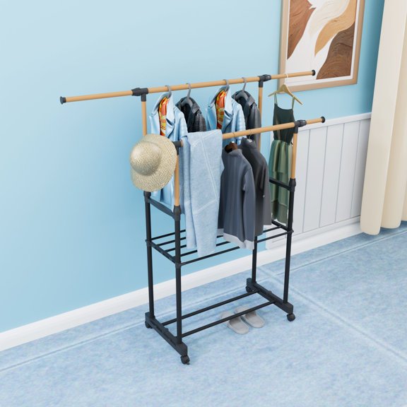Tall Freestanding Towel Rack – Bathroom Towel Holder Stand, Blanket Ladder Drying and Display Rack, Floor Drying Rack, Stylish Organizer Black