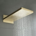 thumbnail image 4 of 22x9 Inch Rectangular Dual-function Rainfall Shower Head, Stainless Steel Overhead Shower, 4 of 5