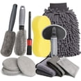 thumbnail image 1 of 12PCS Car Cleaning Kit, Professional Microfiber Car Wash Clean Kit, Wheel and Rim Brush, Cleaning Cloths Wash Gloves, Sponge, 1 of 5