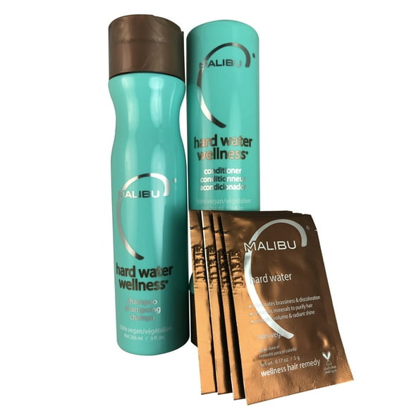($72 Value) Malibu C Hard Water Wellness Shampoo and Conditioner Set, 9 Oz Each Malibu C belleza