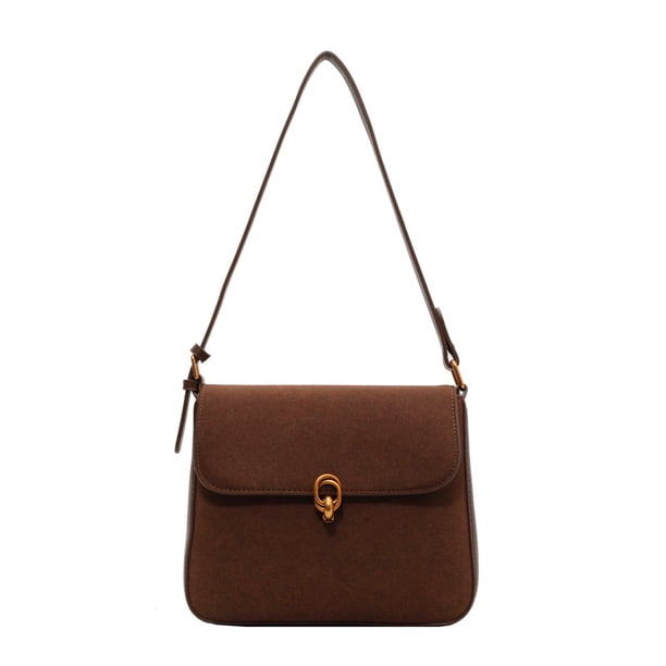 Bolso de nicho para mujer, bandolera de un solo hombro, informal, de color sólido, estilo retro, pequeño, cuadrado, esmerilado, 2025
