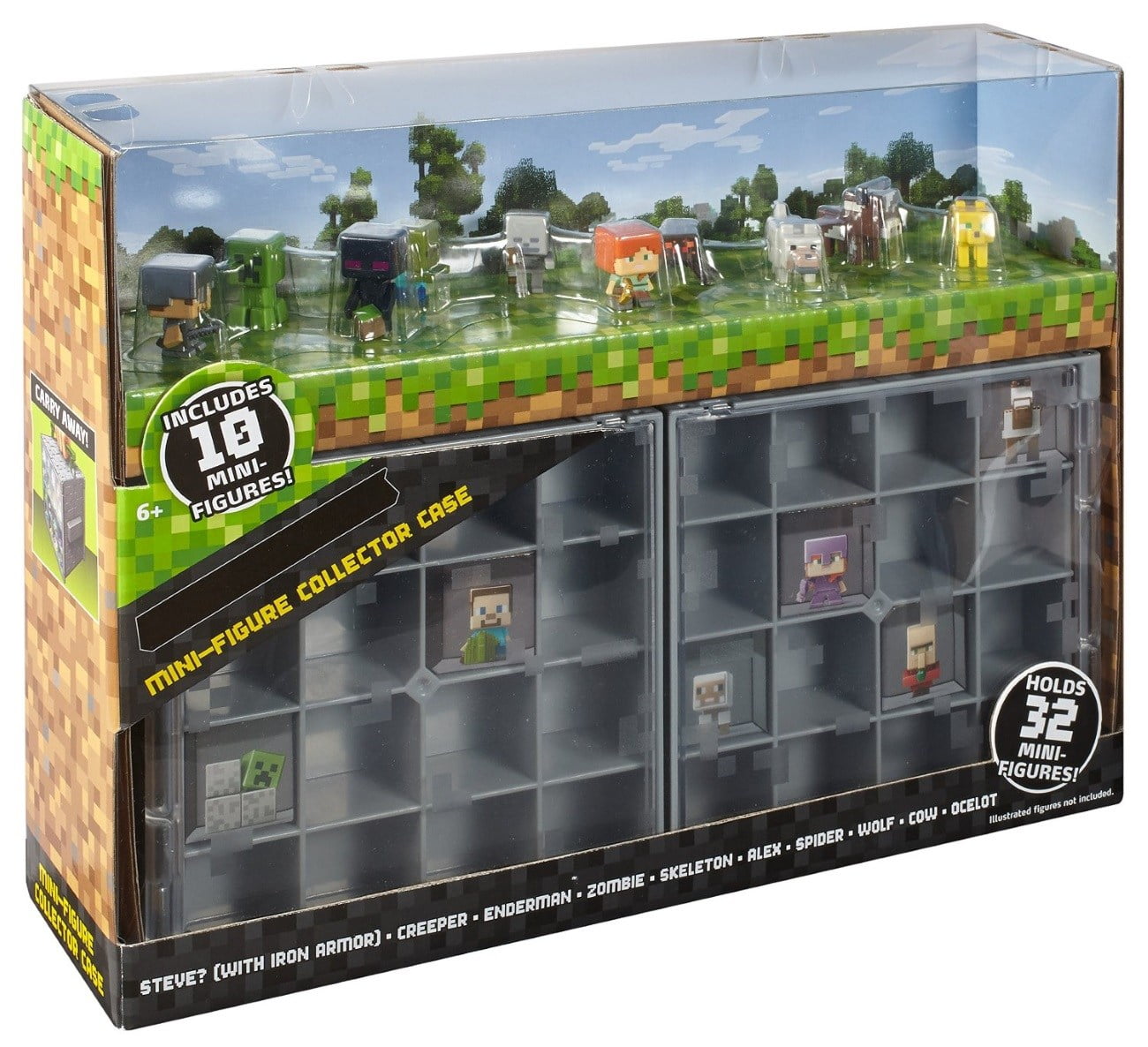 minecraft collector case & 10 mini figures