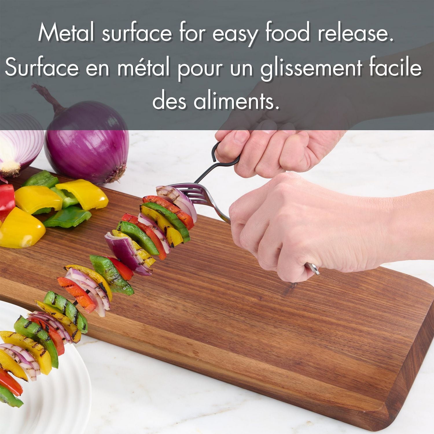 Mainstays paquet de 4 Brochettes pour BBQ, Noir Longueur - 30 cm/15 in