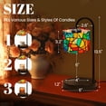 thumbnail image 2 of Candle Warmer Lamp with Timer Dimmer Vibrant Style Stained Glass Candle Lamp Warmer for Jar Candle with 4 Bulbs Gifts for Women House Warming Gifts, 2 of 8