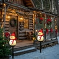 thumbnail image 6 of Uutvery Solar Christmas Snowman Ground Light, Resin Garden Patio Decor with Auto Dusk to Dawn, Waterproof, for Outdoor Ambiance, 6 of 6