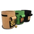 thumbnail image 2 of Cateissary Cubo de cultivo de patatas de fieltro, bolsas para plantar con ventanas, cebolla, verduras, invernadero, herramientas de jardinería Jardín y Patio color camello, 2 of 6
