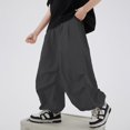 thumbnail image 3 of Kiijoy Boys Wide Leg Pants Casual Lightweight Elastic Waist Baggy Trousers, Sizes 8-9, 3 of 4