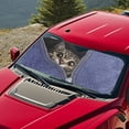 thumbnail image 5 of Xixirimido Windshield Sunshade for Car Foldable Front Window Cover Sun Shade Sun Visor Block UV Rays Universal Fit Automotive Accessories, Cat, 5 of 8