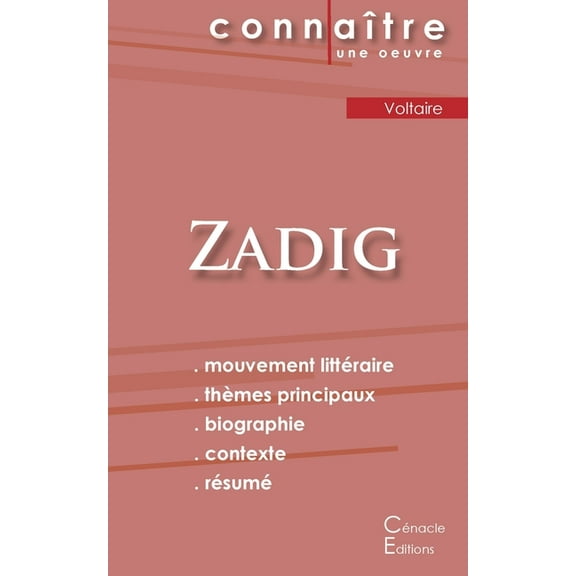 Fiche de lecture Zadig de Voltaire (Analyse littéraire de référence et résumé complet), (Paperback)