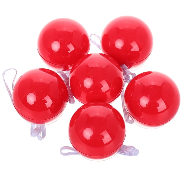 12 piezas de nariz roja brillante de payaso para disfrazarse, accesorios de escenario para fiestas de Halloween y Navidad, color rojo