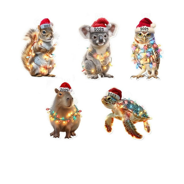 Christmas Tree Ornaments Christmas Tree Stand, 5-Pc Acrylic 2D Christmas Tree Ornaments Festive Accent