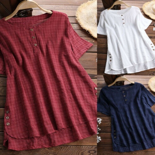 Women Summer Tops Blouse Tunic Loose 