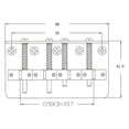 thumbnail image 3 of Accesorio de Instrumento Musical de Puente de Silla de Bajo Eléctrico de Aleación de Zinc Duradero, 3 of 9