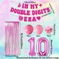 thumbnail image 2 of Pink Theme Party Decoration Set with Double Digit Balloons, Banner, Tassel Curtain, and Sequin Balloon Combination, 2 of 7