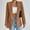 Brown, variant on BYHONG Ladies Fall and Winter Temperament Solid Color Lapel Long Sleeved Small Suit Jacket Coat for Women Brown S