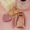 thumbnail image 4 of Diamond-Studded Car Key Case Holder Protector Keychain Compatible for Audi Models A4 A5 A6 A7 A8 S4 S5 S8 SQ5 SQ7 RS4 RS5 R8 TT TTS TTRS FY 4M FV B9 C8 D5 F5 Q2 Q5 Q7 with 4 Buttons, 4 of 6