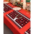 thumbnail image 4 of Christmas Deer Placemats Set of 6 Snowflake Cardinal Berry Leaf Plaid Snowflake Heat Insulation Washable Place Mats, Rustic Non-Slip Table Mats for Dining Table Party Kitchen Decor,13x19 Inch, 4 of 4