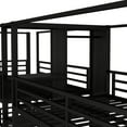 thumbnail image 6 of Twin size Quadruple Metal Bunk Bed,Quadruple Metal Bunk Bed with Built-in Storage Shelves & Wardrobe,Sturdy Metal Frame with Noise-reduced Design,Black, 6 of 9