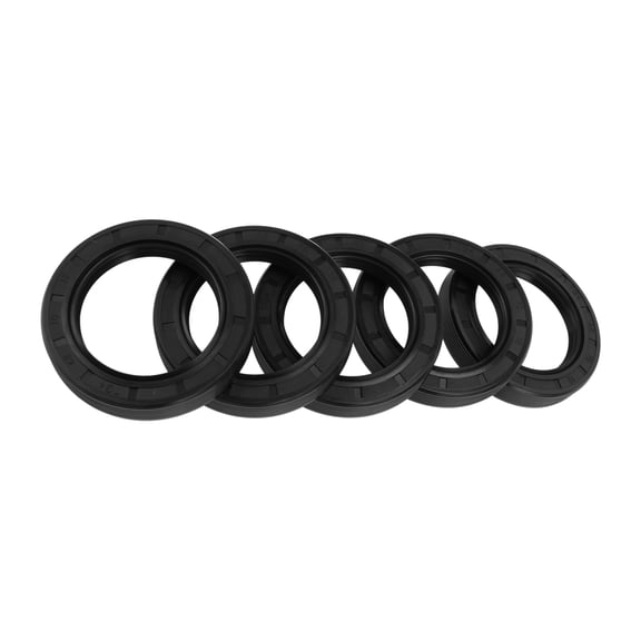 Unique Bargains Universal Oil Seal TG4 Lip Seal Ring Rotary Shaft Seal 48x70x12mm High Pressure NBR Rubber Black 5 Pcs