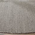 thumbnail image 3 of SAFAVIEH Montauk Nazca Geometric Cotton Area Rug, Ivory/Black, 4' x 4' Round, 3 of 6