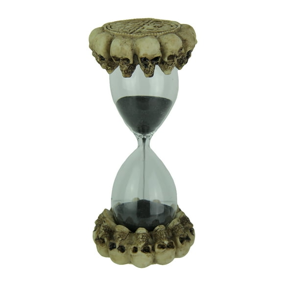 Zeckos Gothic Celtic Skulls Hourglass Black Sand Timer