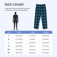 thumbnail image 4 of Hirioo Blue Black Plaid for Men's PJ Pajama Pants Sleep Pants Men's Home Trousers with Pockets,S-3XL-Small, 4 of 6
