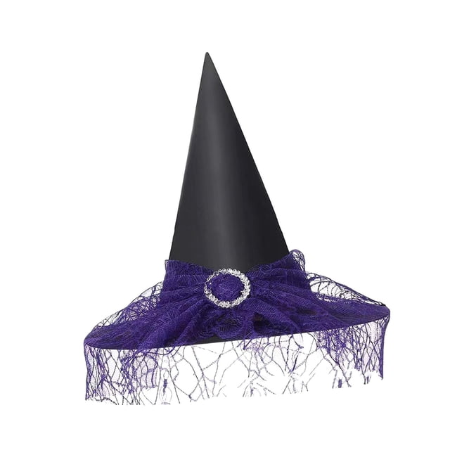 Sombrero de de Halloween, Accesorios de Disfraz, Vestido Elegante, Sombrero de Puntiagudo Moderno para Adultos, Sombrero de Mago para Hall Púrpura Fernando Sombrero de bruja