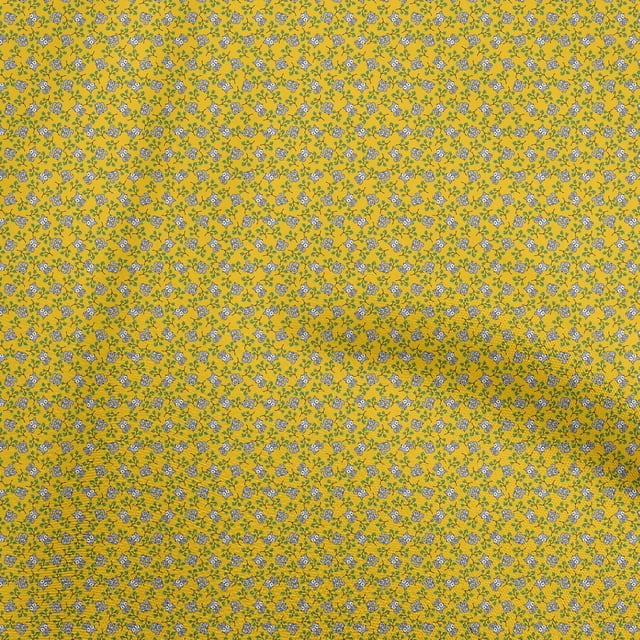 oneOone Cotton Silk Yellow Fabric Animal Sewing Craft Projects Fabric Prints By Yard 42 Inch Wide
