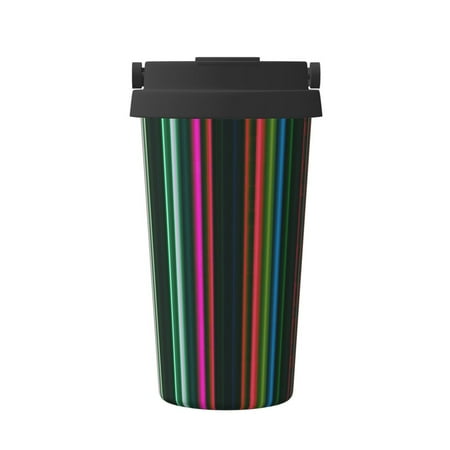 

Junzan Colorful Stripes for Stainless Steel Vacuum Insulated Tumbler - Reusable Insulated Cold Brew Iced Coffee Cup Thermos -Gifts for Women Men Him Her