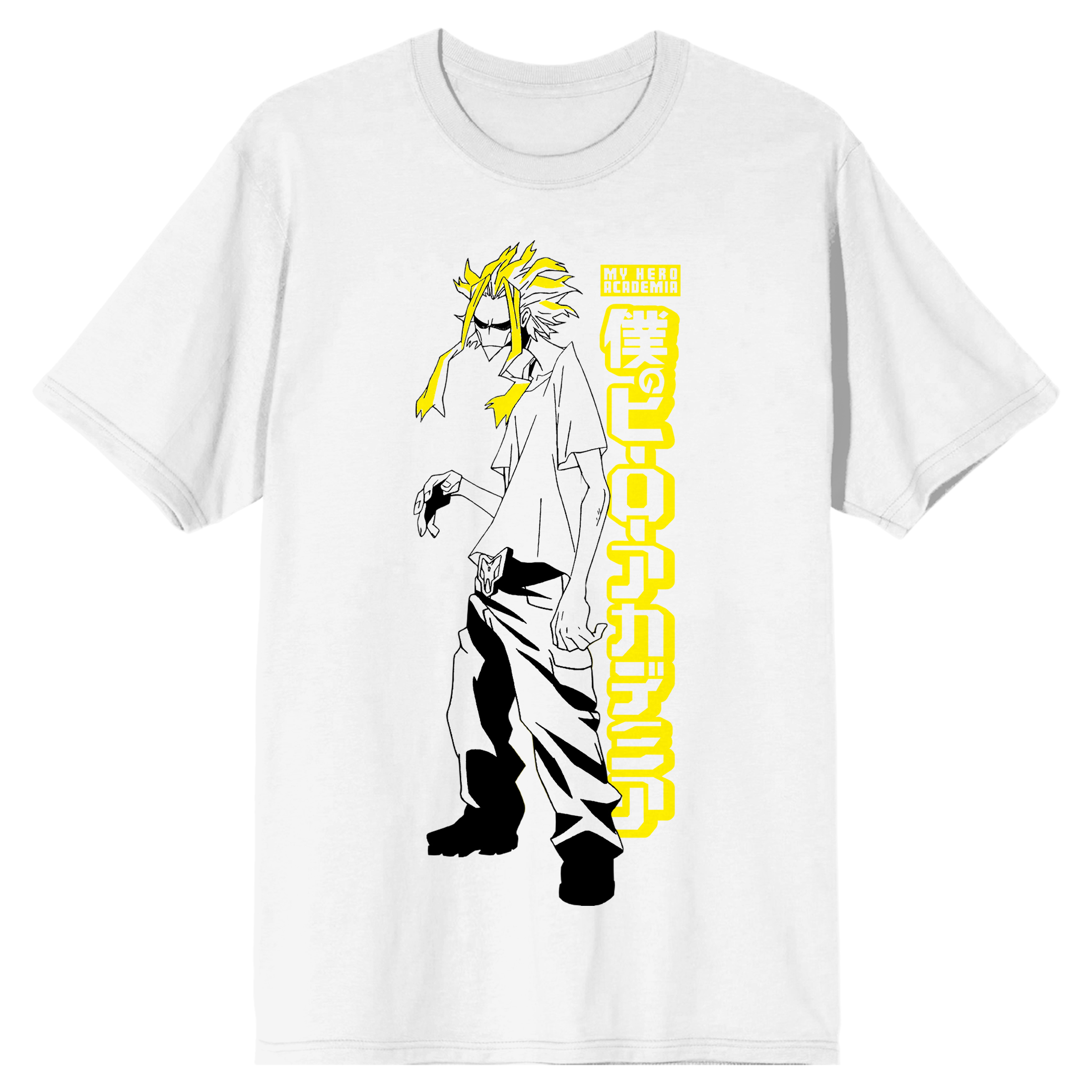 MHA My Hero Academia Toshinori Yagi All Might White T-Shirt Tee Shirt-Large - image 3 of 4