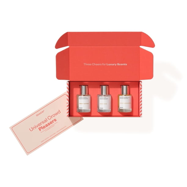 Dossier - Eau De Parfum - Trío Universal Crowd Pleasers de 50 ml - Azafrán ambarado - Salvia amaderada - Sándalo amaderado - 3 fragancias 50 ml