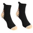 thumbnail image 1 of Trendy Black Warm Socks for Wearing Comfortable Breathable Nylon Spandex Size Medium, 1 of 3