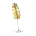 thumbnail image 1 of Escultura de hoja, estatua de hoja de Metal, figurita en forma de hoja, adorno creativo, escultura para decoración de centros de mesa para PolloPluma25.5cm perfecl Escultura de hoja, 1 of 8