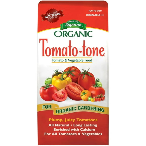 Organic Tomato-Tone 3-4-6 with 8% Calcium. Organic Fertilizer for All Types of Tomatoes and Vegetables. Promotes Flower and Fruit Production. 4 lb. Bag