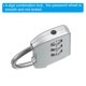 thumbnail image 4 of Candado de combinación de 3 dígitos Uxcell, cable de seguridad de acero de 6.5 pies, candado de cadena de viaje, plateado, 4 of 7