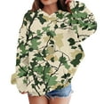 thumbnail image 4 of Toddler Girls Hoodies Branch Print Long Sleeve Hooded With Pullover Fleece Top Soft Casual For Children Sweatshirts Cute Trendy Y2K Clothes With Pocket Size 18-24 Months, 4 of 4