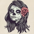 thumbnail image 2 of CafePress - Sugar Skull Day Of Dead Girl Red Rose Tote Bag - Unisex Canvas Tote Bag, Beige, 1-Piece, 2 of 6