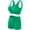 Green, variant on Womens Wirefree Sport Bras Boxer Shorts Set High Impact Workout Gym Activewear Set Workout Gathering Seamless Breathable Sports Underwear Panty Set Black XXXXL