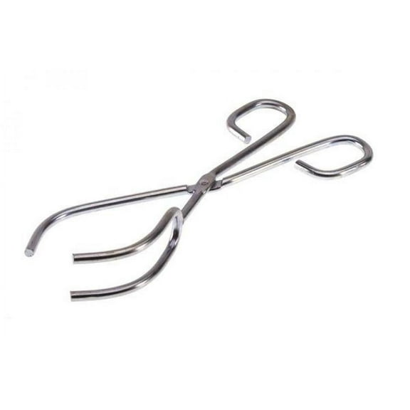 STAINLESS STEEL 3-PRONG TONGS, JUSTUS-STYLE,  9.5"