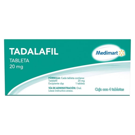 Tadalafil Medimart 20 mg 4 tabletas