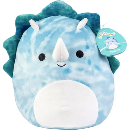 Squishmallow 10 Jerome The Blue Triceratops Plush - Soft and Squishy Dinosaur Stuffed Animal Toy - Great Gift for Kids